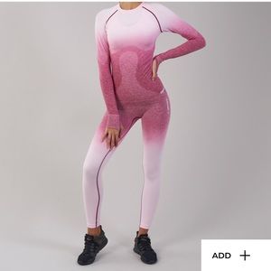 Gymshark pink ombré seamless long sleeve